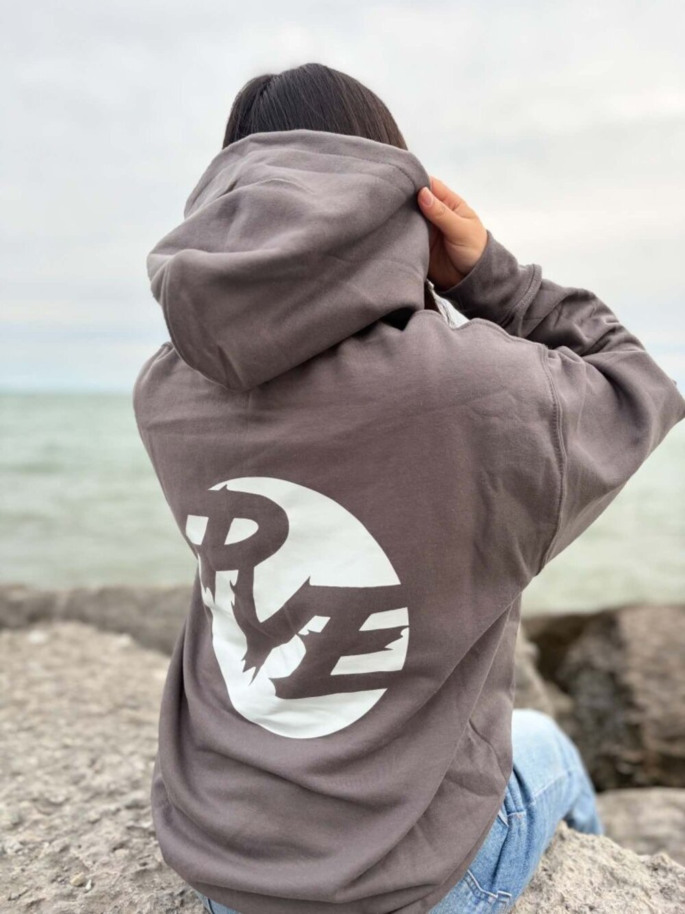 PYE Logo Hoodie | Unisex Streetwear Sweatshirt | Charcoal - Picture 4 of 4